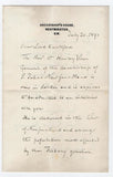 MANNING Henry Cardinal - Autograph Letter Signed 1890 about fishing in Newfoundland