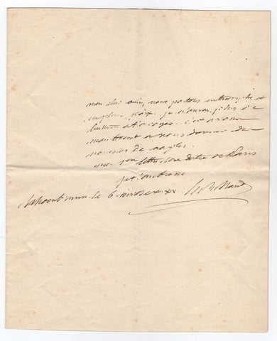MARET Hugues-Bernard - Autograph Letter Signed 1805 after victory at Austerlitz