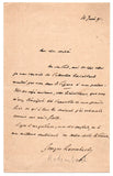 RODENBACH Georges - Autograph Letter Signed 1891 thanks for a review of his poem