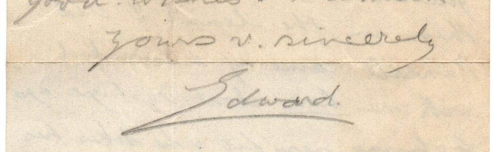 EDWARD VIII - Autograph Letter Signed 1917