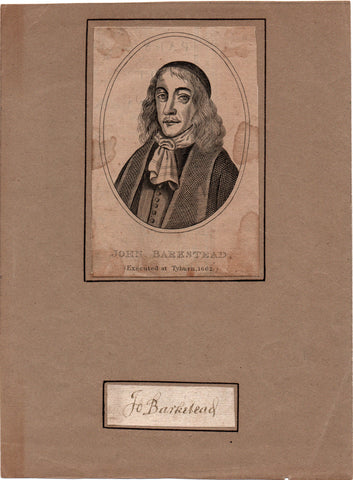 BARKSTEAD John - signature with portrait