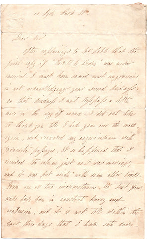 LANDON Letitia Elizabeth - ALS to a poet praising his view of Lord Byron