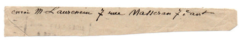 LAURENCIN Marie - return address from back of envelope