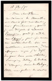 SAINT-SAENS Camille - ALS 1891 listing the scandalous heroines of his operas