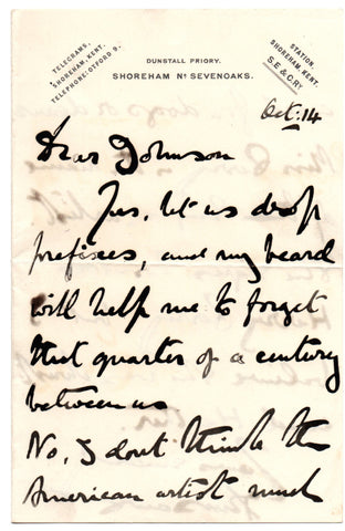 DUNSANY, Edward Plunkett, Lord - ALS 1937 discussing English artist Herry Perry