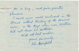 MASEFIELD John - Autograph Letter Signed regretting the disappearance of The Strand magazine