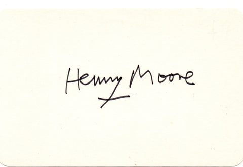 MOORE Henry - Signature on card