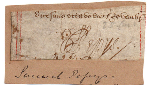 PEPYS Samuel - cut signature from the end of a document