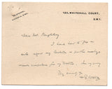 WELLS Herbert George - ALS 1921 declining to deliver a lecture