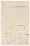 BEERBOHM Max - Autograph Letter Signed about an article