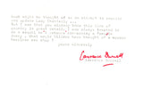 DURRELL Lawrence - Two cards Signed 1980 regarding the genesis of his novel Nunquam 