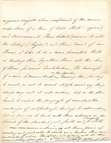 HUSKISSON William - Autograph Letter Signed 1829 objecting to American trade policies