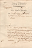 LACEPEDE comte de - Letter Signed 1806 to Serrurier thanking him for samples of wood from South America