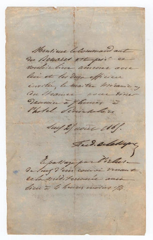 LESSEPS Ferdinand de - Autograph Letter Signed 1869 from Suez