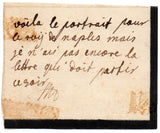 MARIA THERESA - Autograph Annotation and Notes 1768 about a letter and portrait to be sent to the King of Naples