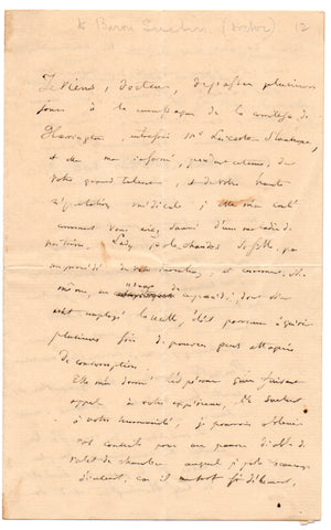 NEY Napoleon-Joseph 2nd Prince de la Moskowa - Autograph Letter Signed to a pioneer of homeopathy