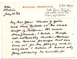 REDGRAVE Michael - Three Autograph & Typed Letters Signed 1954 giving details of his commitments