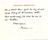 REDGRAVE Michael - Three Autograph & Typed Letters Signed 1954 giving details of his commitments