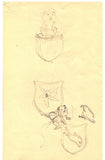 SCOTT Sir Peter - Pencil sketches for a Coat of Arms