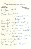 SITWELL Edith - Autograph Letter Signed 1962 discussing an awkward cousin