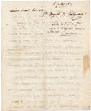 TALLEYRAND Auguste comte de - Autograph Letter Signed 1815 about Switzerland and negotiations in the aftermath of Waterloo