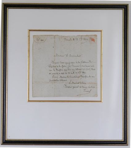 TREZEL Camille - Letter Signed 1829 during the struggle for Greek independence