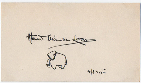 van LOON Hendrik Willem - Elephant sketch Signed 1933