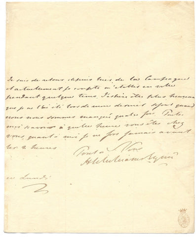 WILLIAMS WYNN Henry -Autograph Letter Signed 1808-09